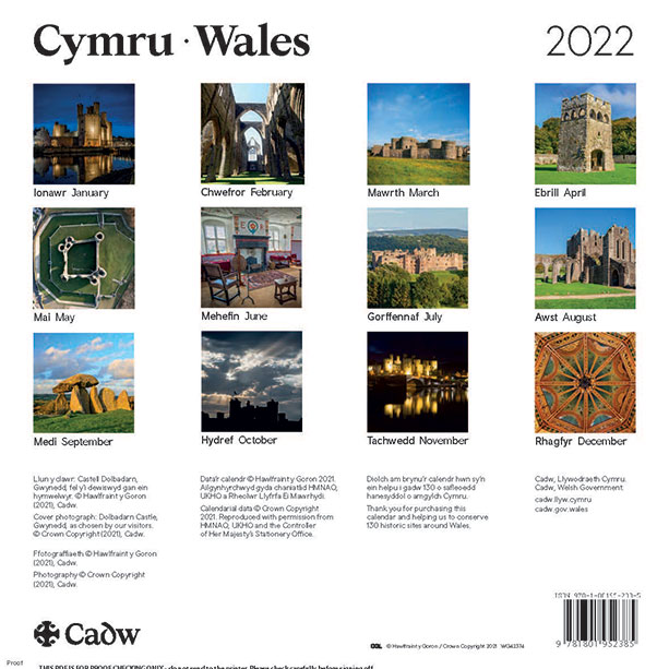 Cadw Calendar 2022