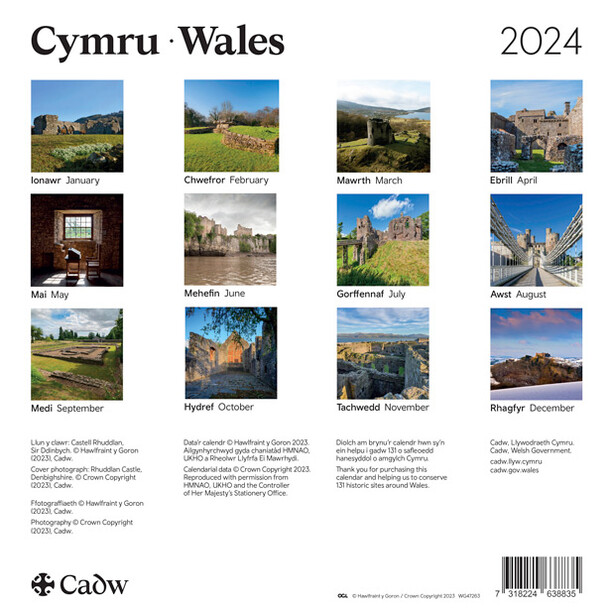 Cadw Calendar 2024