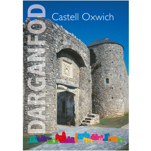 Welsh language Oxwich Castle Pamphlet Guide