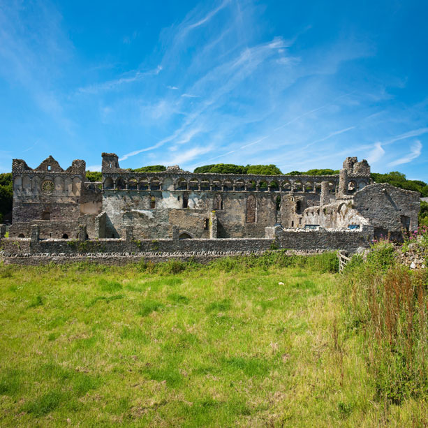 Welsh language St Davids Bishop's Palace Pamphlet Guide